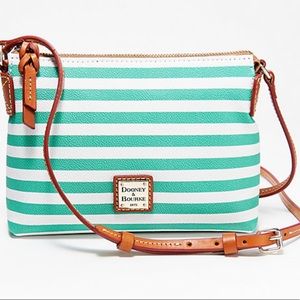 Dooney & Bourke NWT green/white crossbody bag, with dust cover.